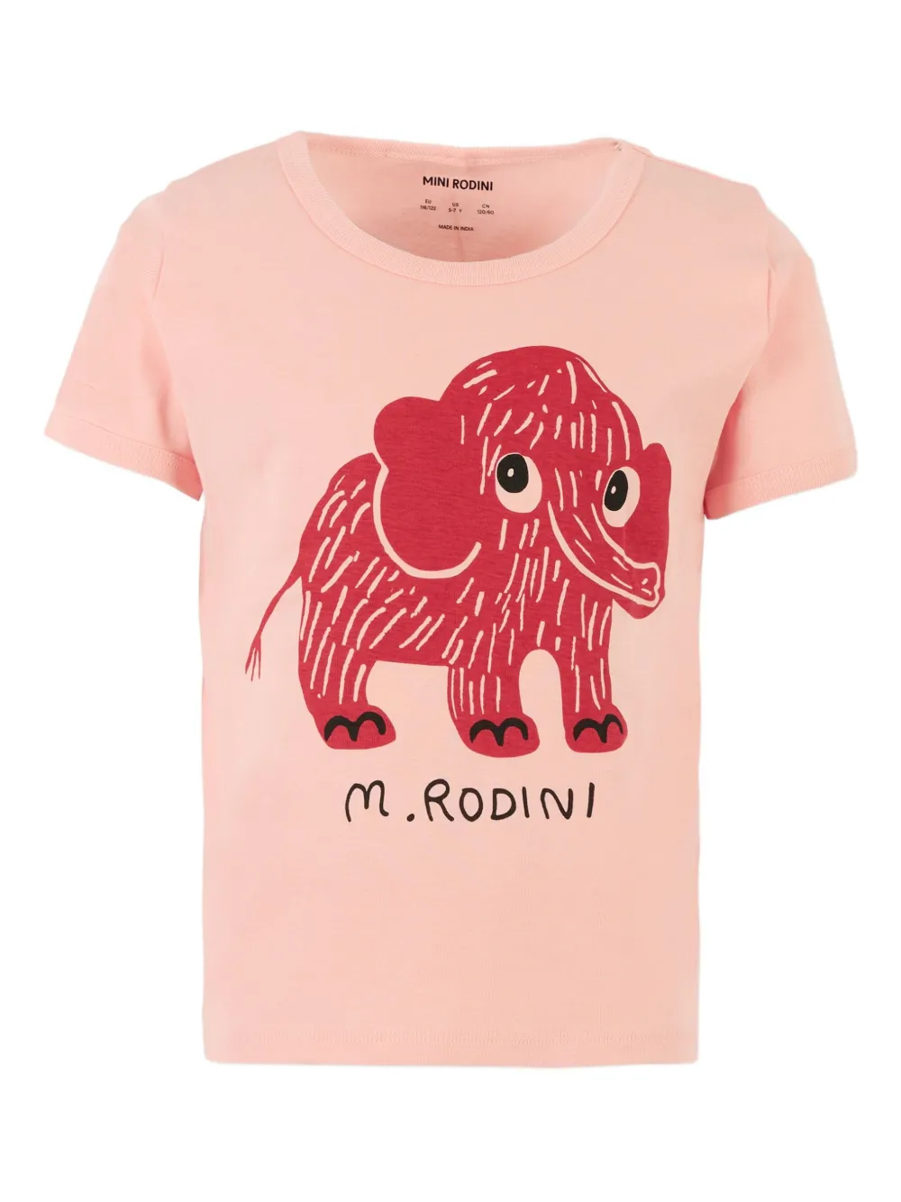 Mini Rodini elephant-print cotton T-shirt Roze