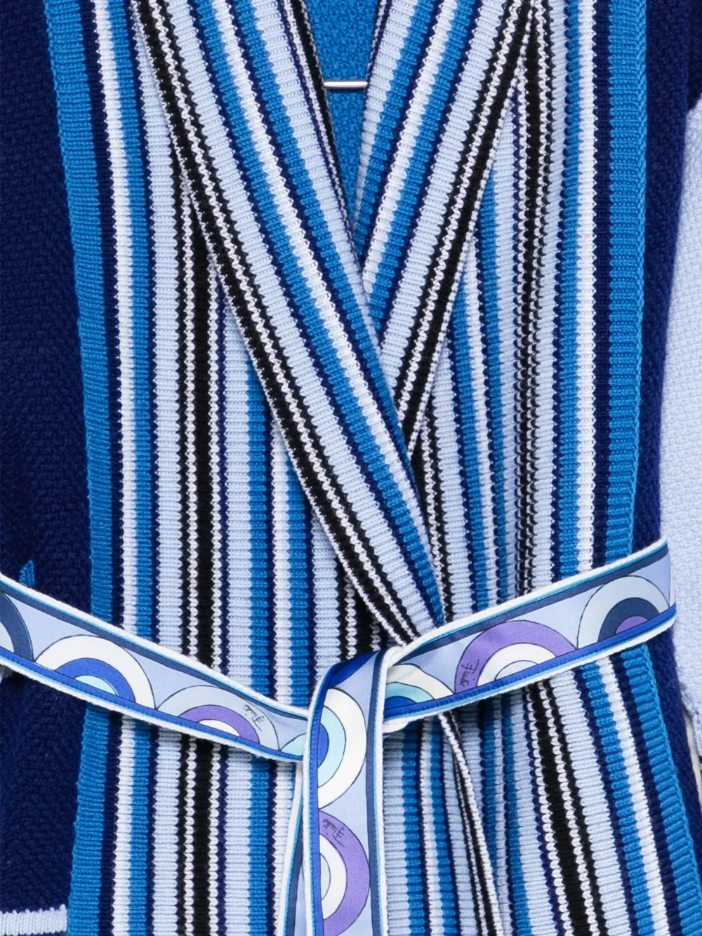 PUCCI Junior striped panelled cardigan Blauw