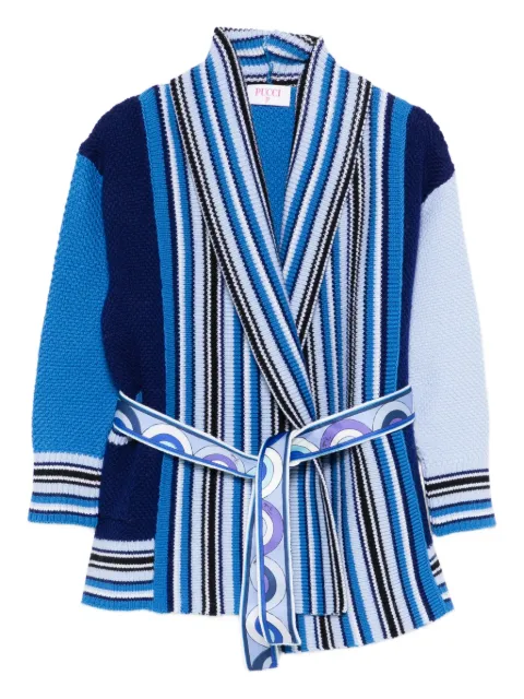 PUCCI Junior striped panelled cardigan