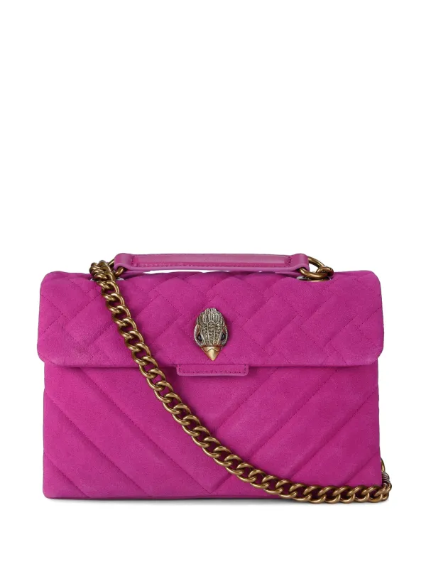 バッグ Jacquard Chain Pochette nude pink Clutch with chain - Shiny grained calsfkin, resin & silver