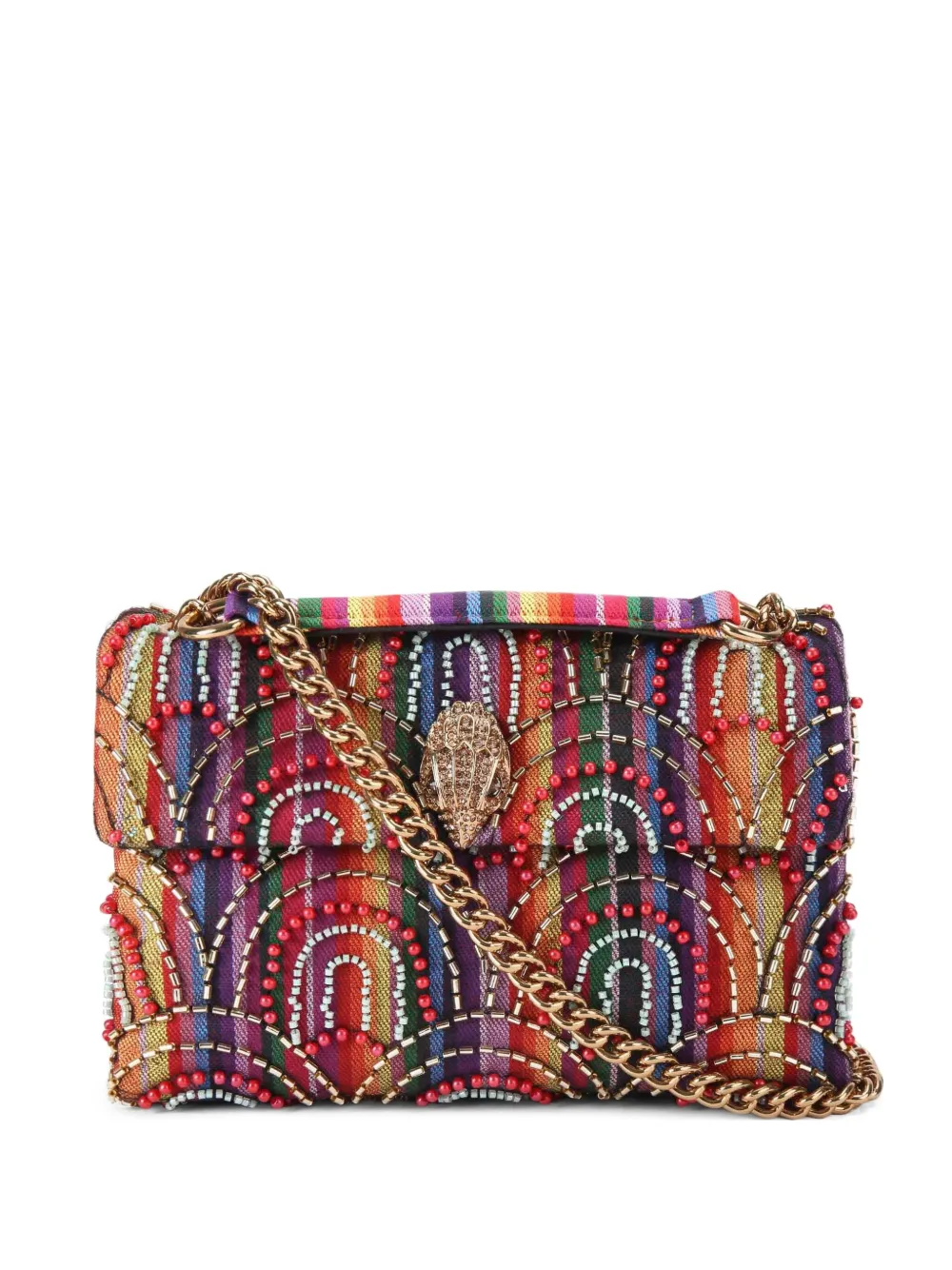 Kurt Geiger London شنطة كروس 'كينسينغتون' متوسطة بخرز | أحمر | Image 1