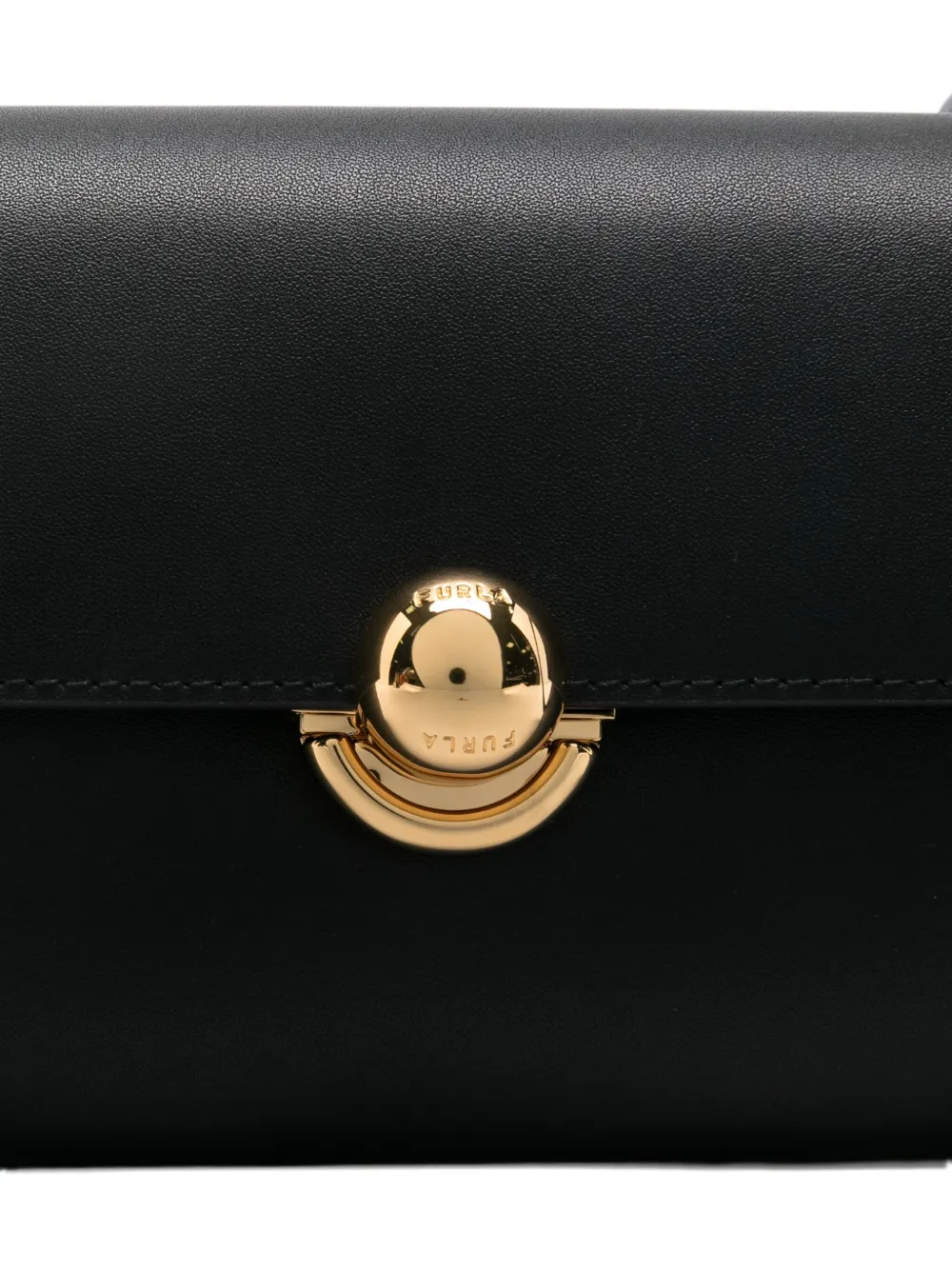 Furla Leather Cross Body Bag In Black