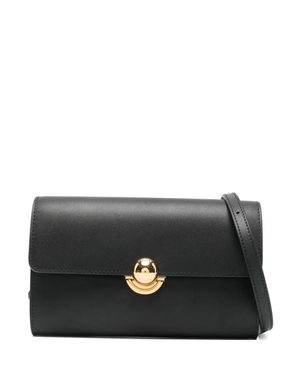 Furla Leather Cross Body Bag In Black