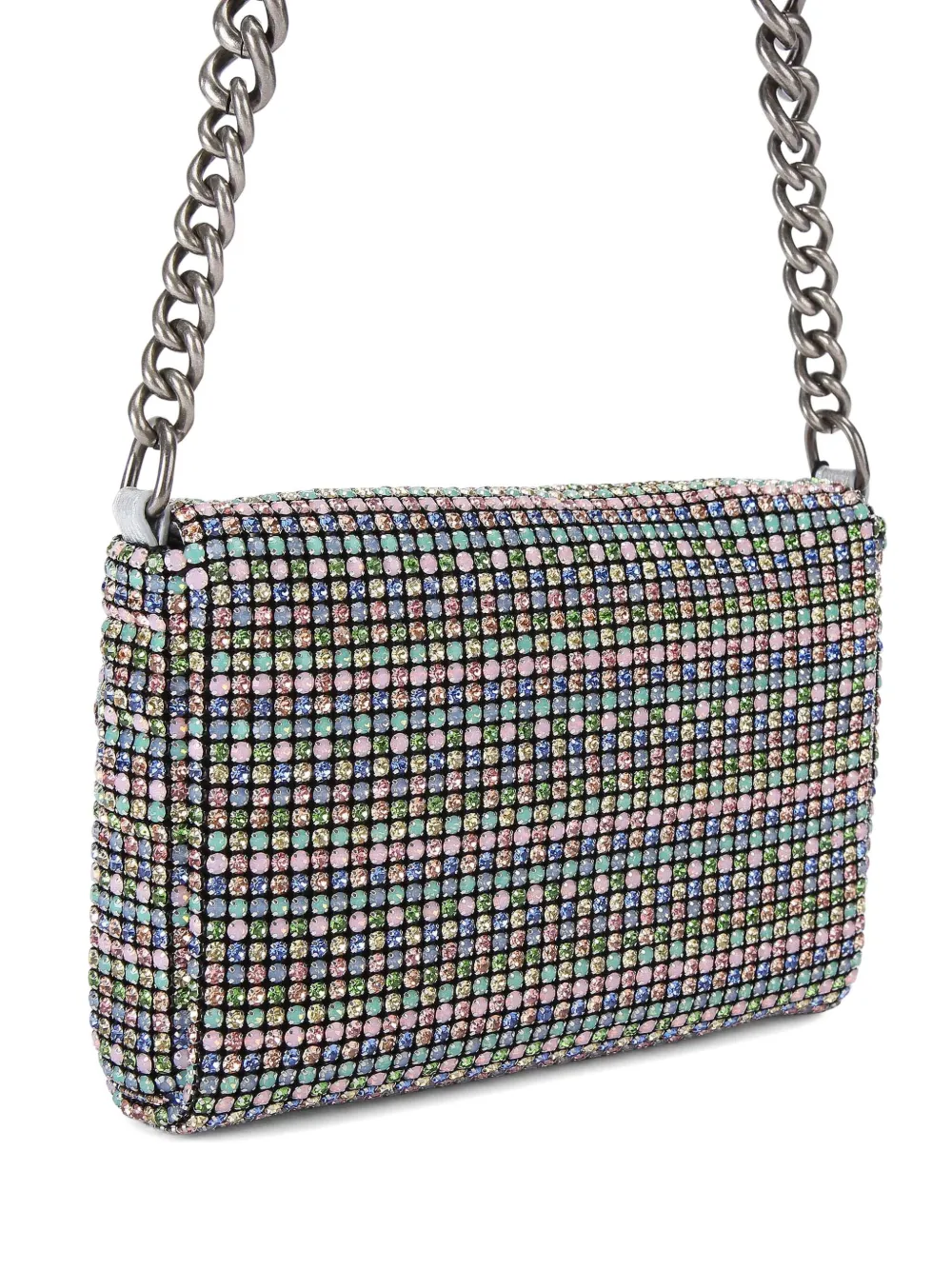 Kurt Geiger Crystal-embellished Cross Body Bag In Blue