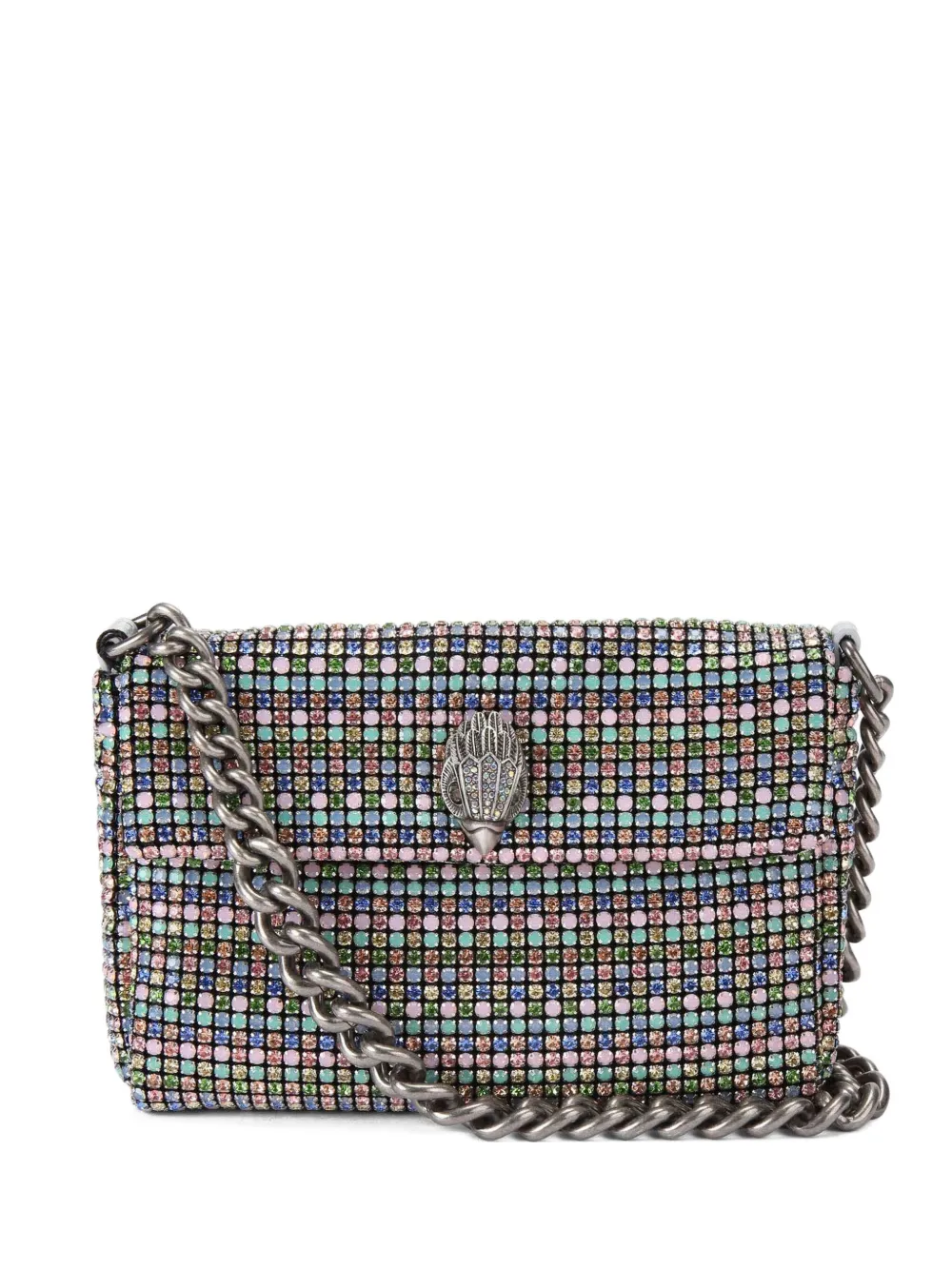 Kurt Geiger Crystal-embellished Cross Body Bag In Blue