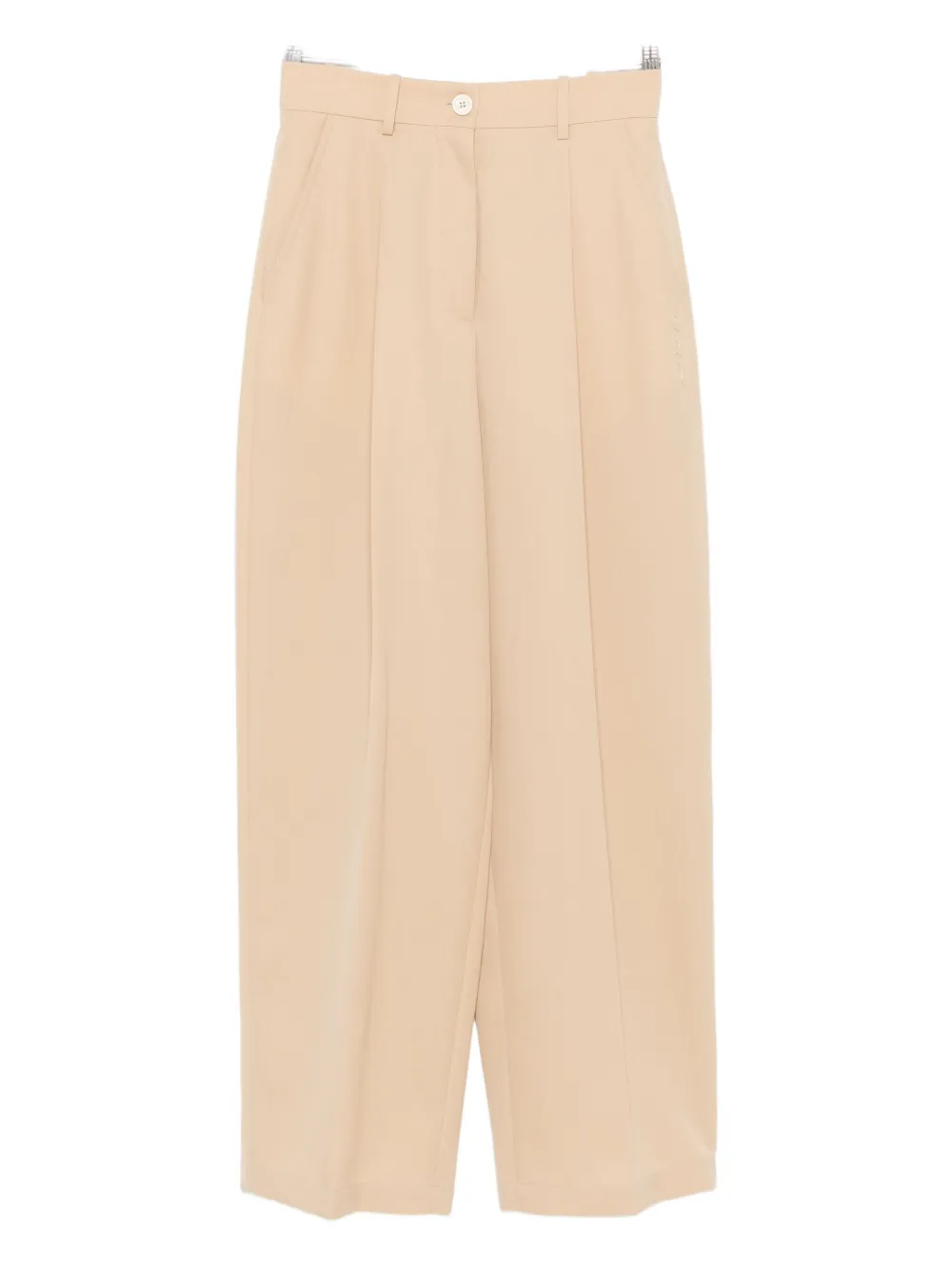 Marni Broek met geplooide zak Beige