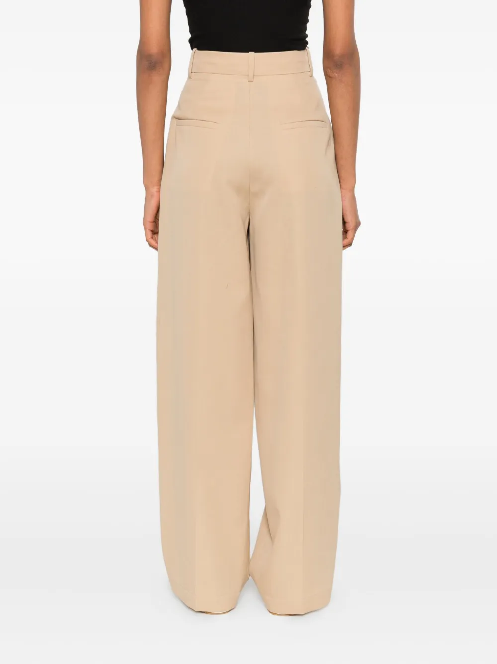 Marni Broek met geplooide zak Beige