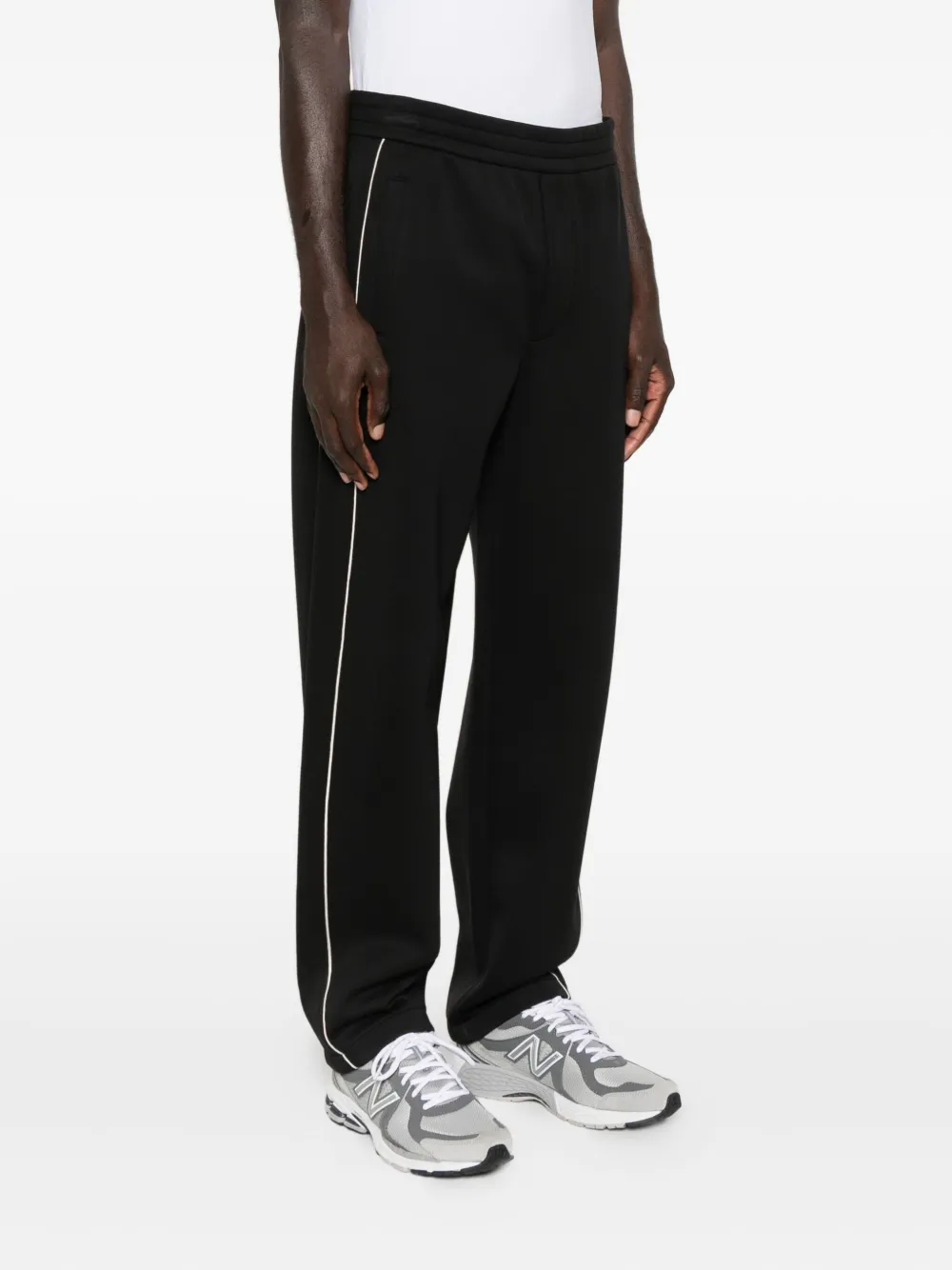 Emporio Armani Straight-leg Casual Pants In Black