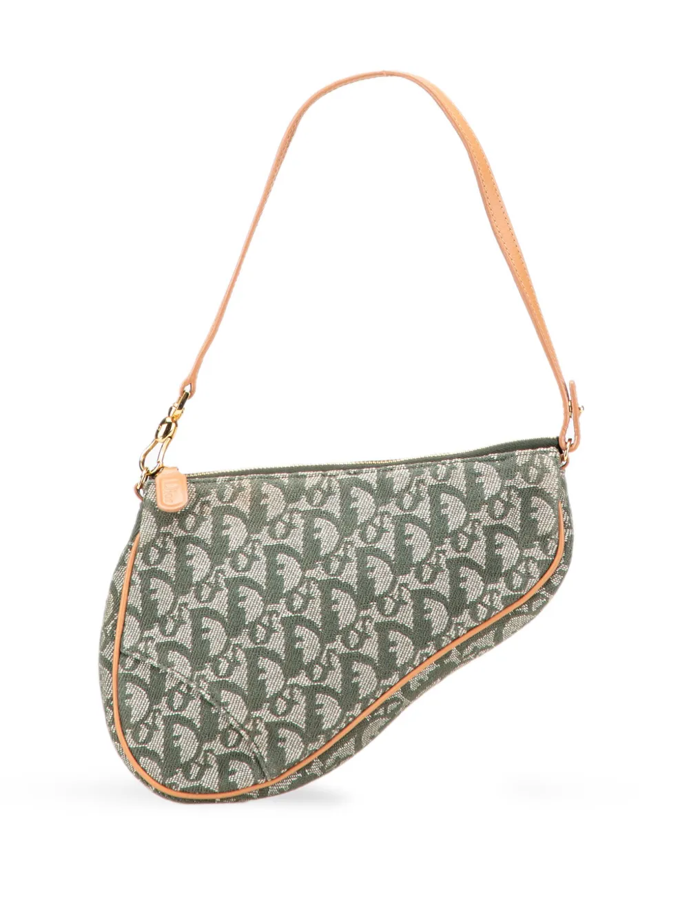 Christian Dior Pre-Owned 2001 Mini Diorissimo Canvas Saddle Pochette Christian Dior Pre-Owned 2001 Mini Diorissimo Canvas Saddle Pochette