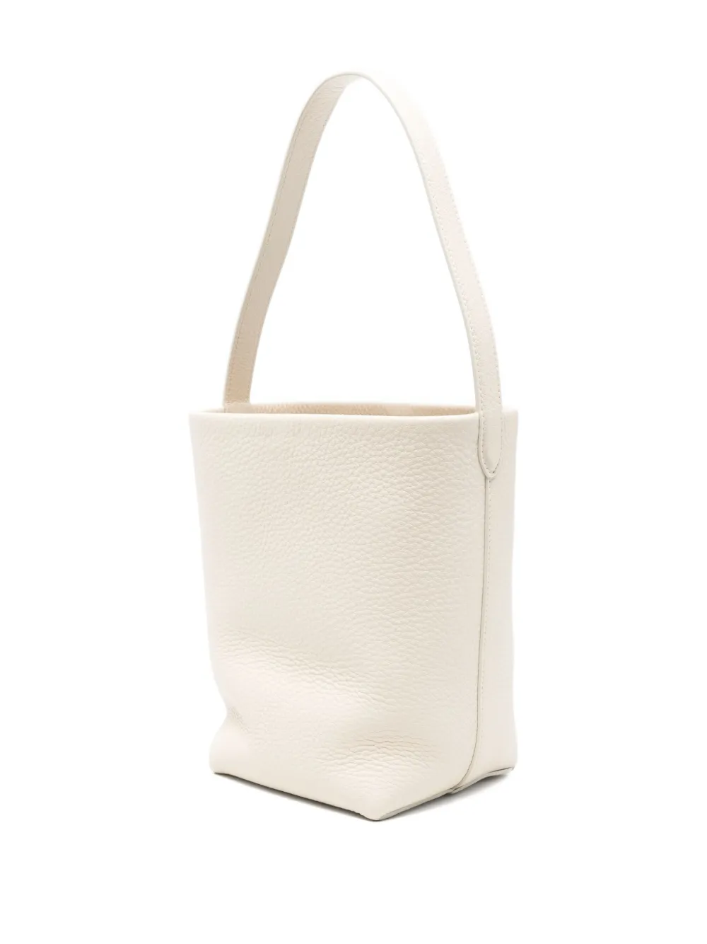 The Row Leather Shoulder Bag In White