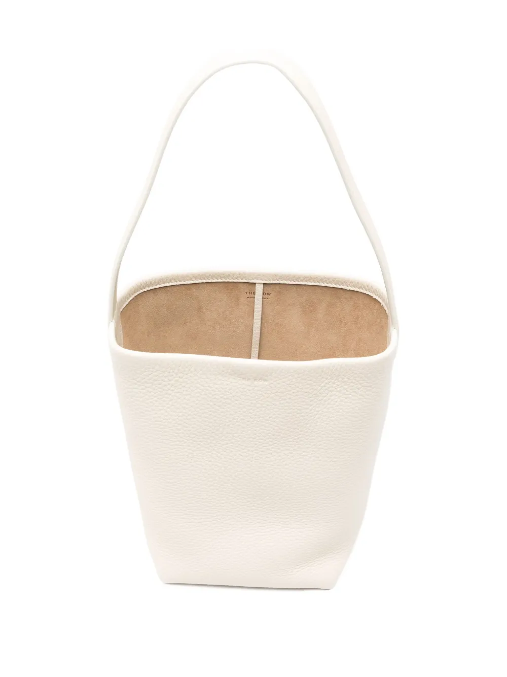 The Row Leather Shoulder Bag In White