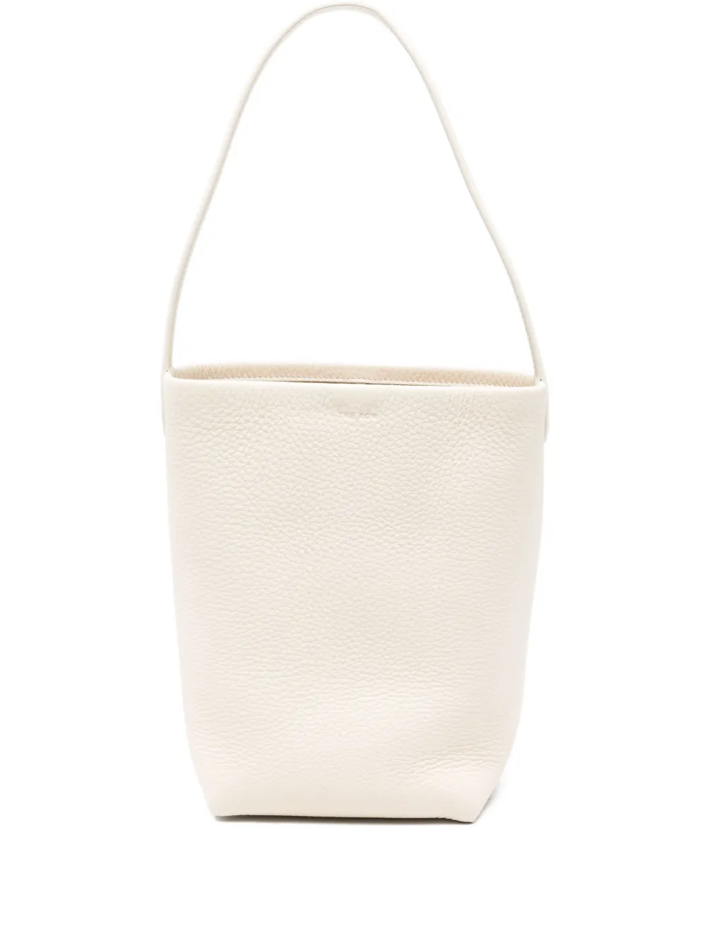 The Row Leather Shoulder Bag In White