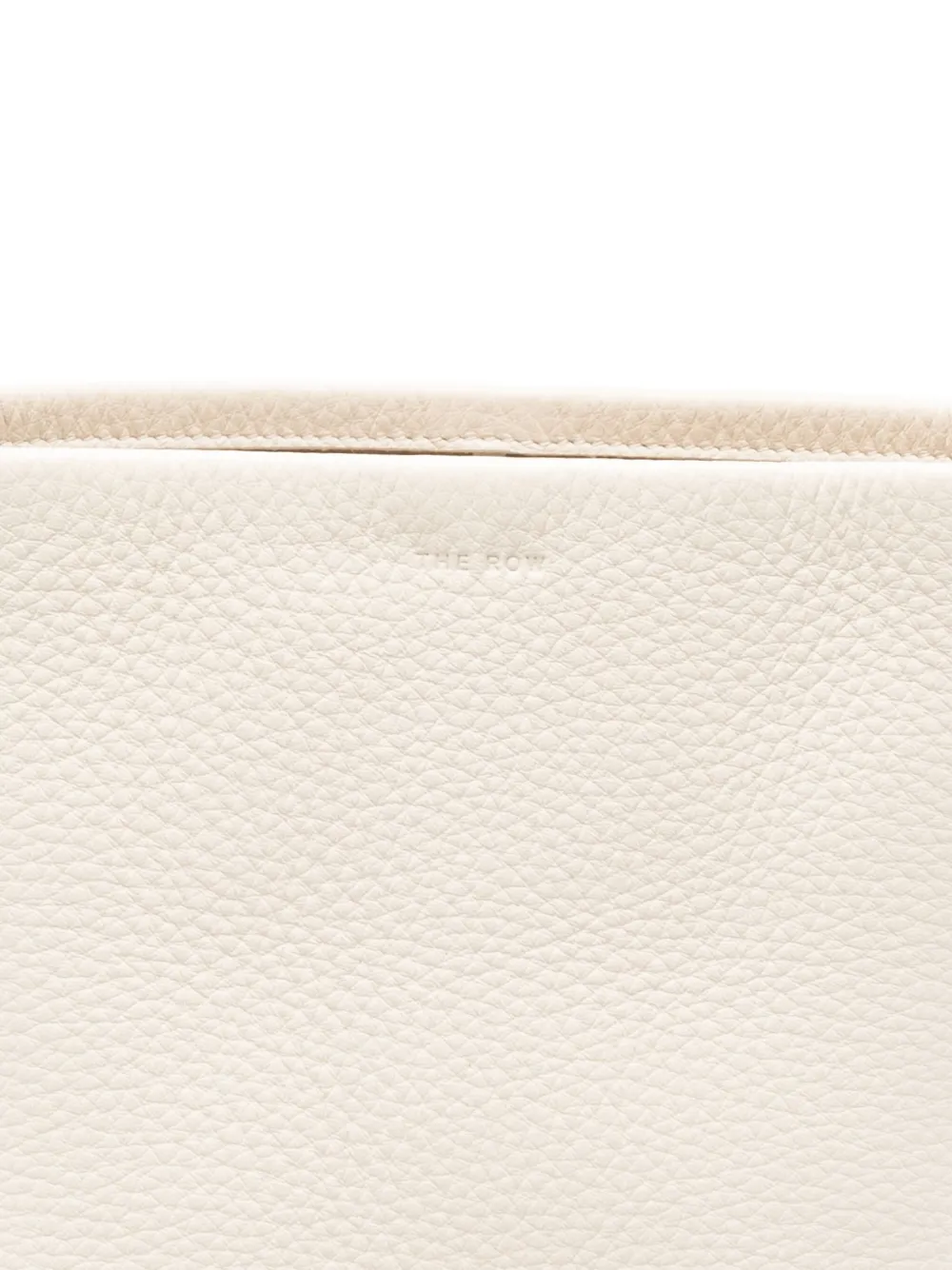 The Row Leather Shoulder Bag In White