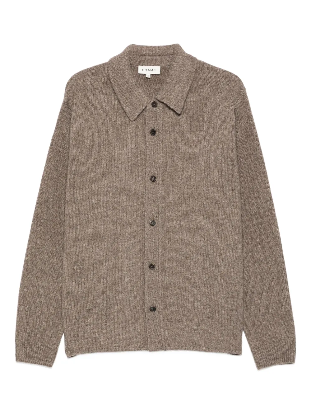 FRAME polo-neck buttoned cardigan | Brown | Image 1