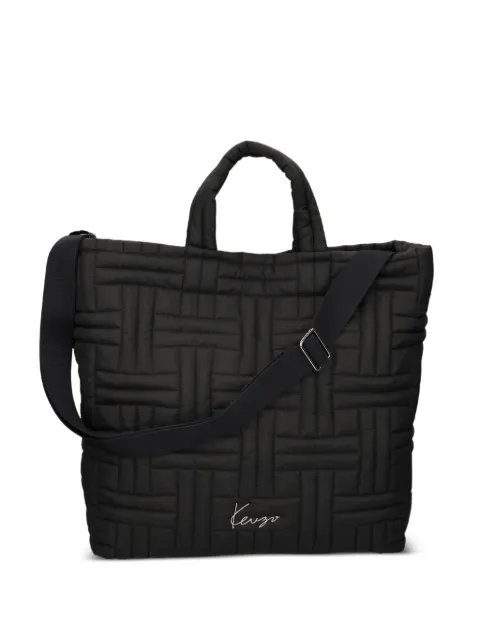 Kenzo logo-plaque tote bag