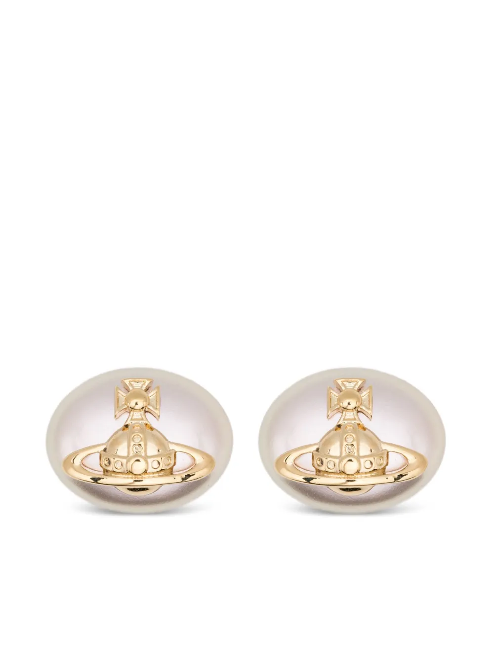 Vivienne Westwood Orb パール ピアス - ゴールドトーン Vivienne Westwood Orb パール ピアス - ゴールドトーン