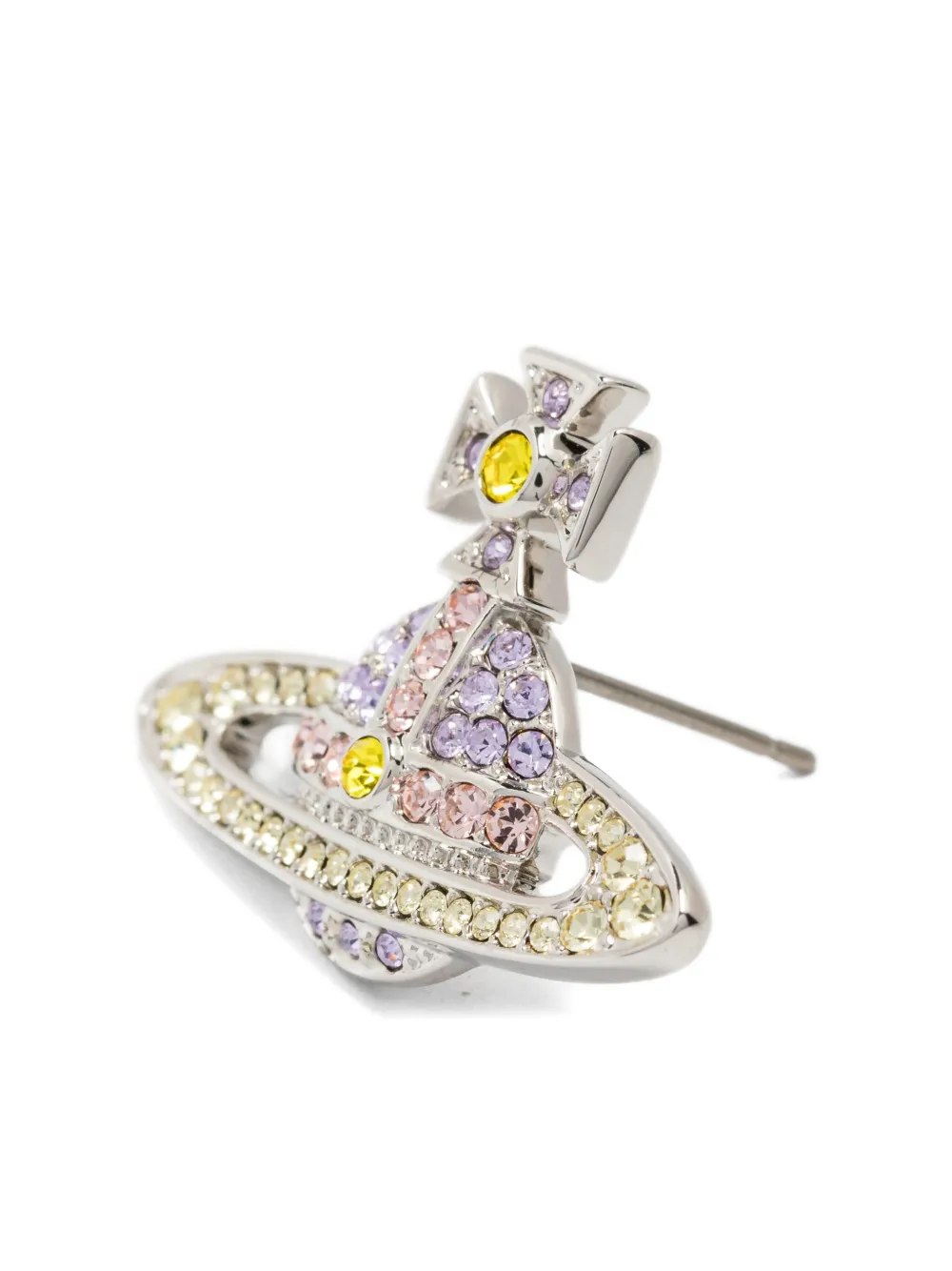 Vivienne Westwood Orb Crystal-embellished Earrings In Metallic