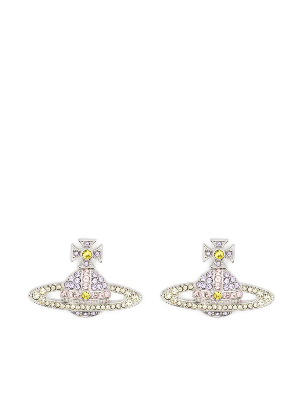 Vivienne Westwood Orb Crystal-embellished Earrings In Metallic