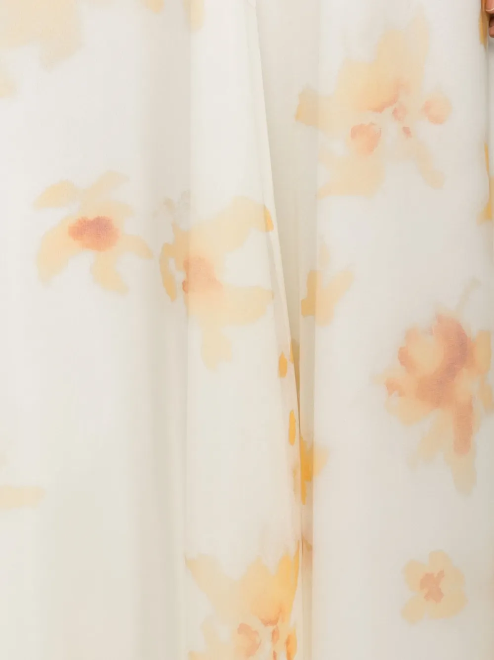 Altuzarra Midi-rok met bloemenprint Wit