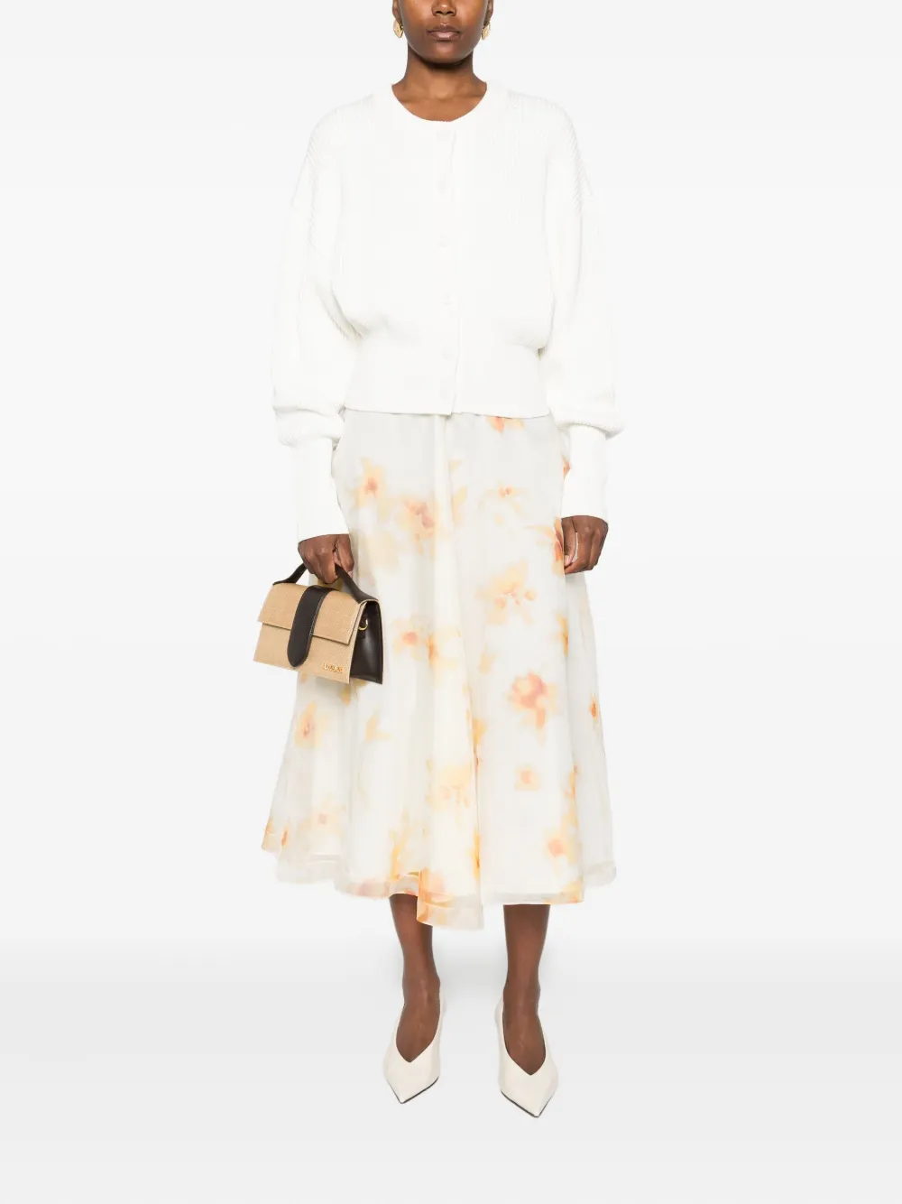 Altuzarra Midi-rok met bloemenprint - Wit