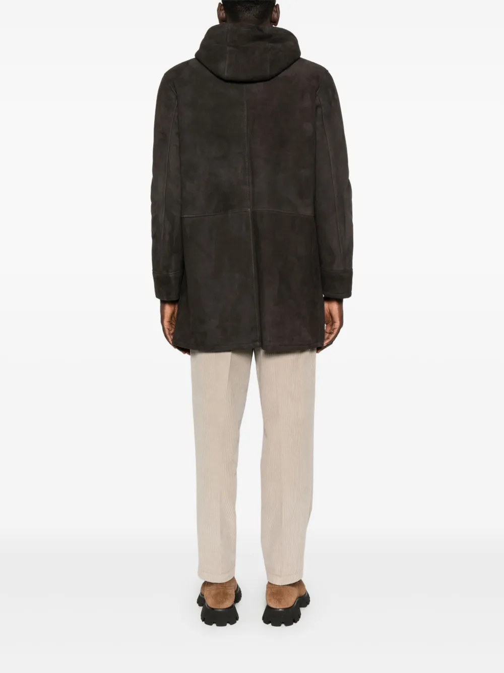 Arma Suède jas met capuchon Bruin