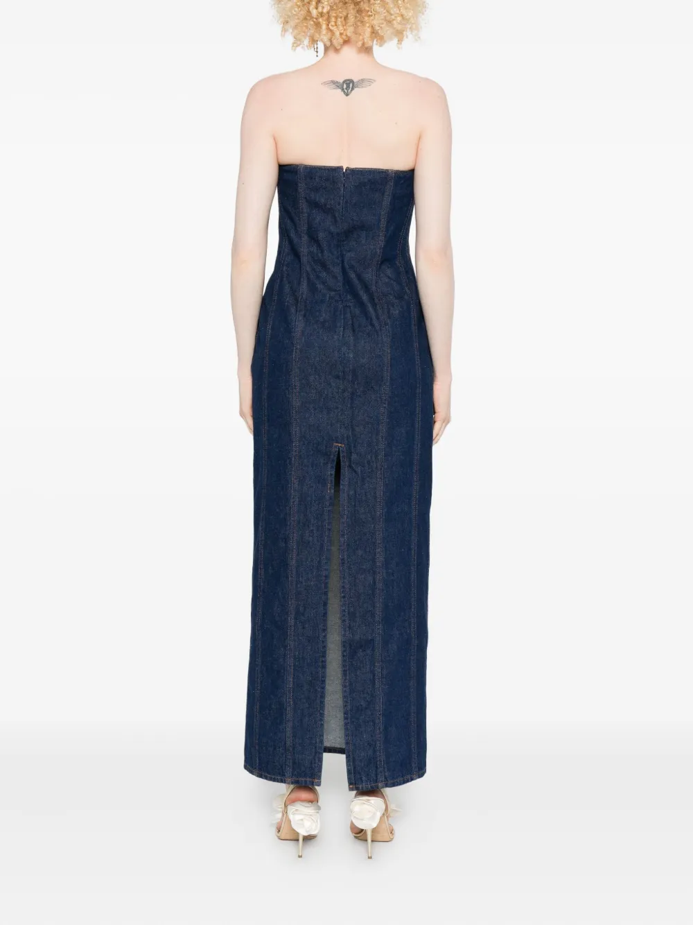 Magda Butrym Denim midi-jurk Blauw