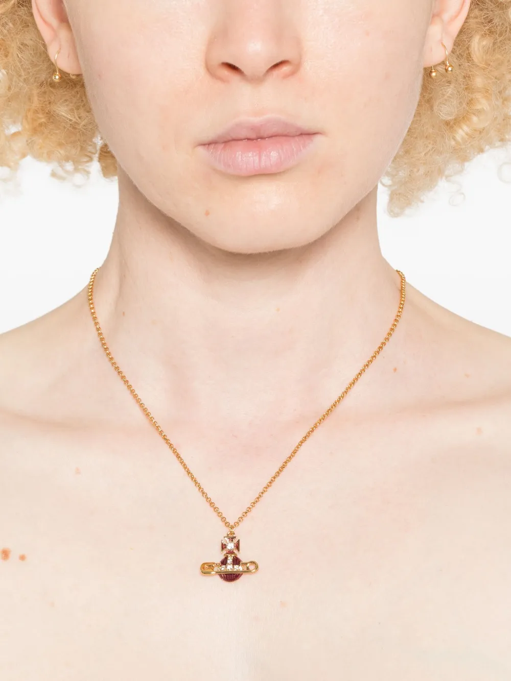 Vivienne Westwood Kitty pendant necklace - Goud