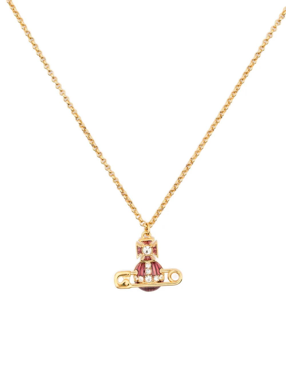 Vivienne Westwood Kitty Pendant Necklace In Gold