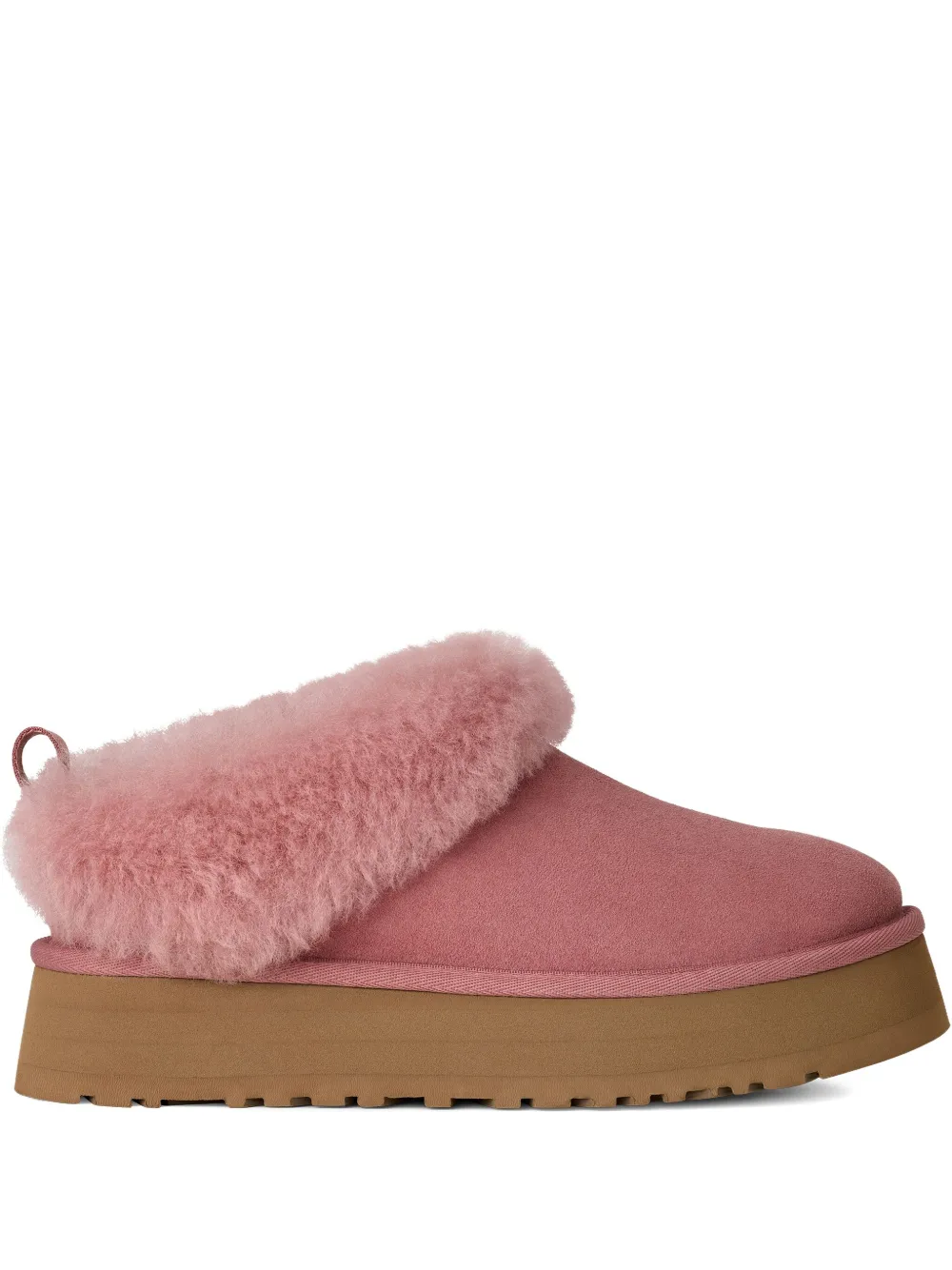 Ugg Platform Suede Flat Mules In Pink