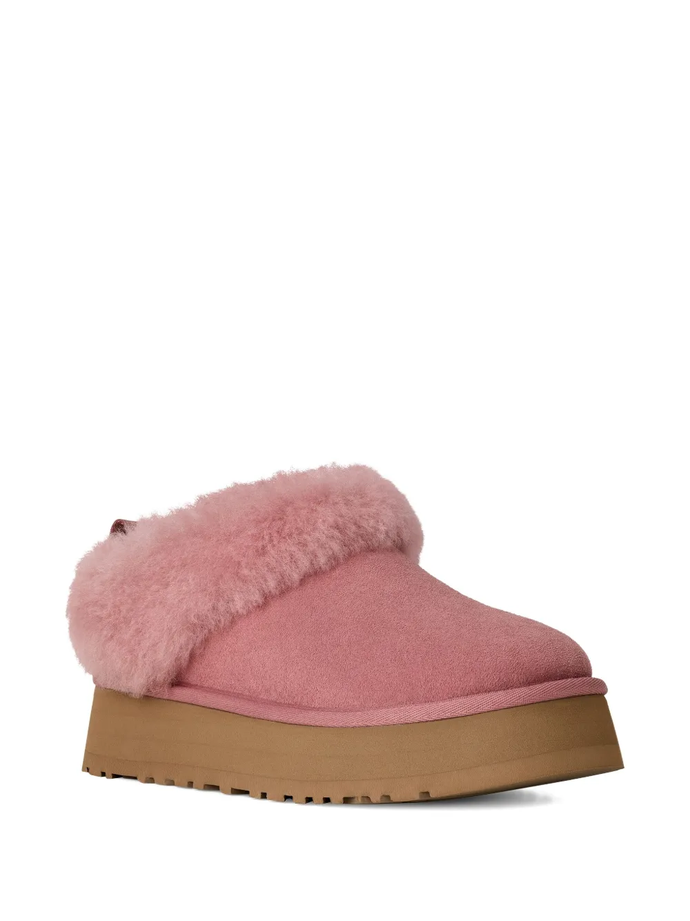 Ugg Platform Suede Flat Mules In Pink