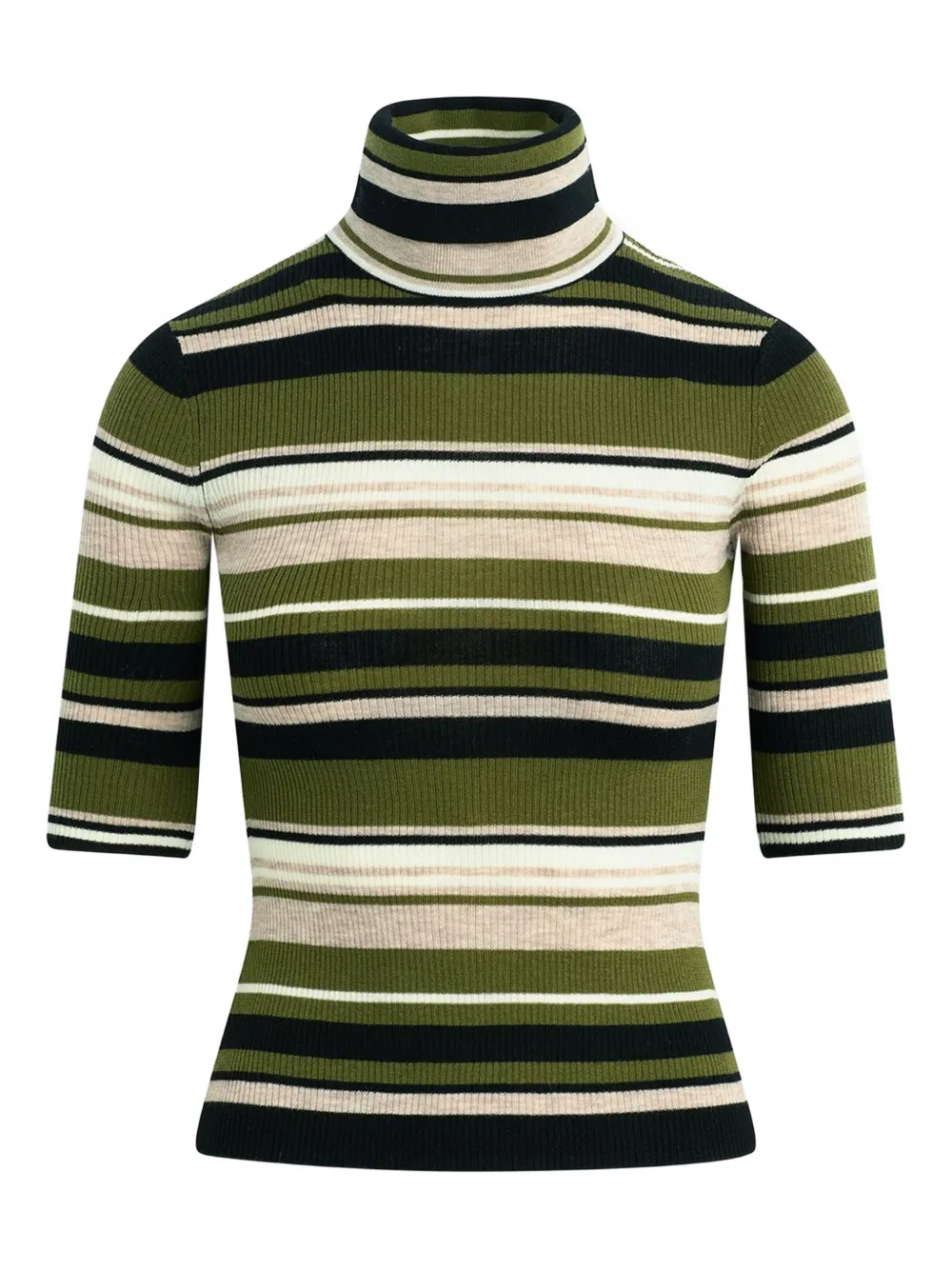 Favorite Daughter stripe turtleneck top | verde | Image 1