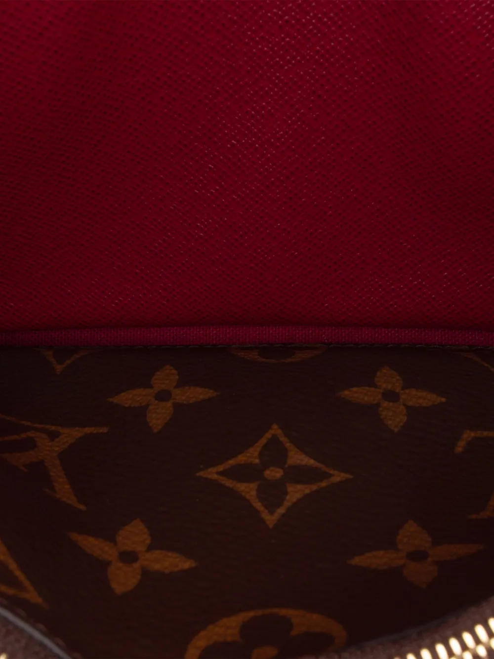 Pre-owned Louis Vuitton 2018 Monogram Pochette Felicie Crossbody Bag In Brown
