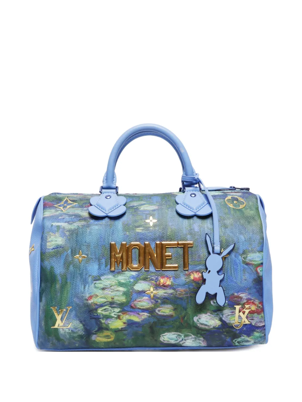 Pre-owned Louis Vuitton 2020s X Jeff Koons Masters Collection Speedy 30 Handbag In Blue
