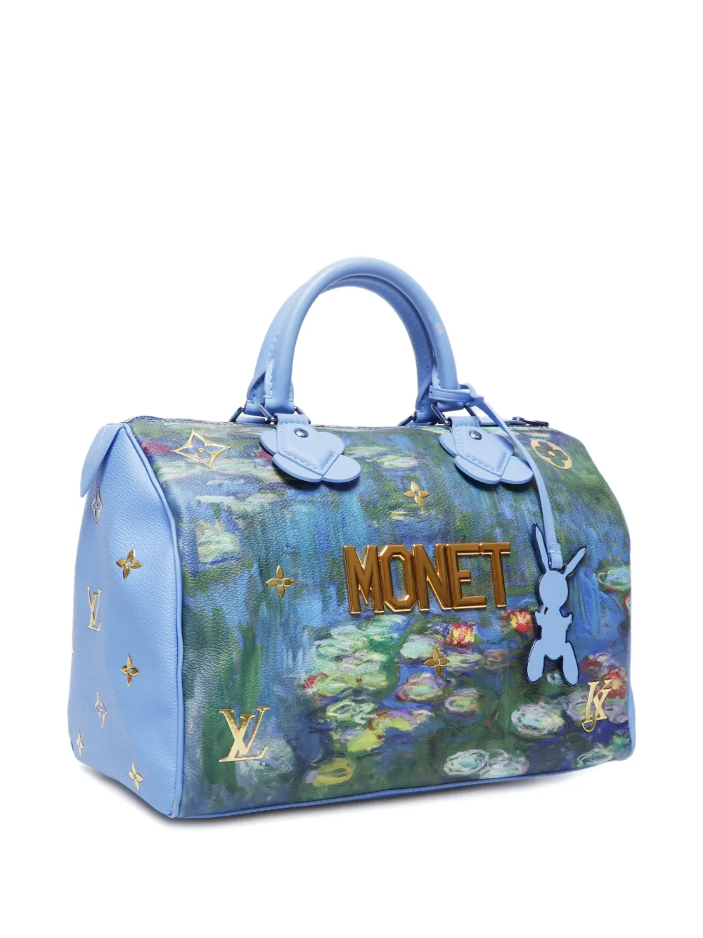Pre-owned Louis Vuitton 2020s X Jeff Koons Masters Collection Speedy 30 Handbag In Blue
