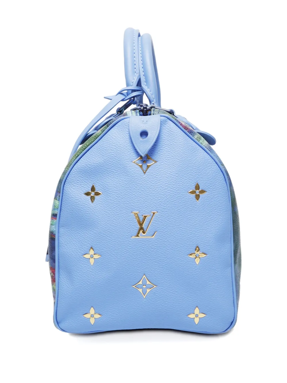 Pre-owned Louis Vuitton 2020s X Jeff Koons Masters Collection Speedy 30 Handbag In Blue