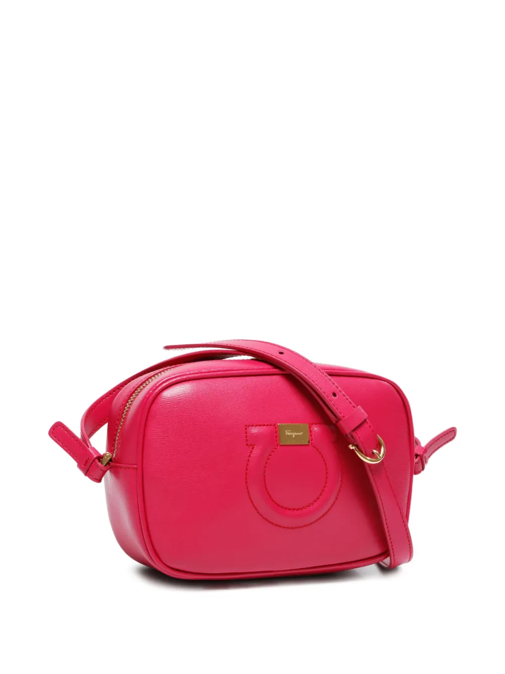 Pre-owned Ferragamo 2000-2015 Gancini Shoulder Bag In Pink