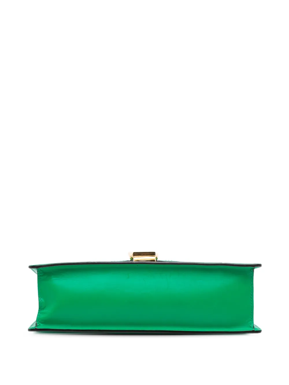 Pre-owned Gucci 2016-2025 Small Leather Sylvie Satchel In Green