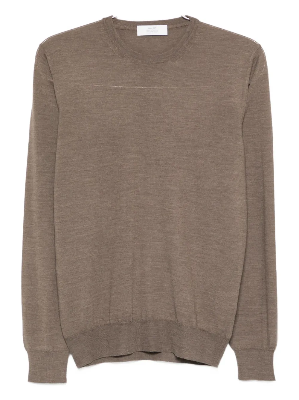 Mauro Ottaviani Crew-neck Wool Sweater In Brown
