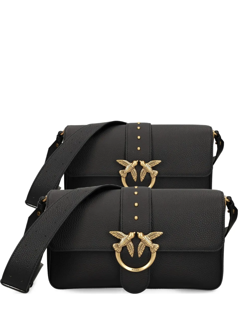 PINKO Love schoudertas met studs Zwart