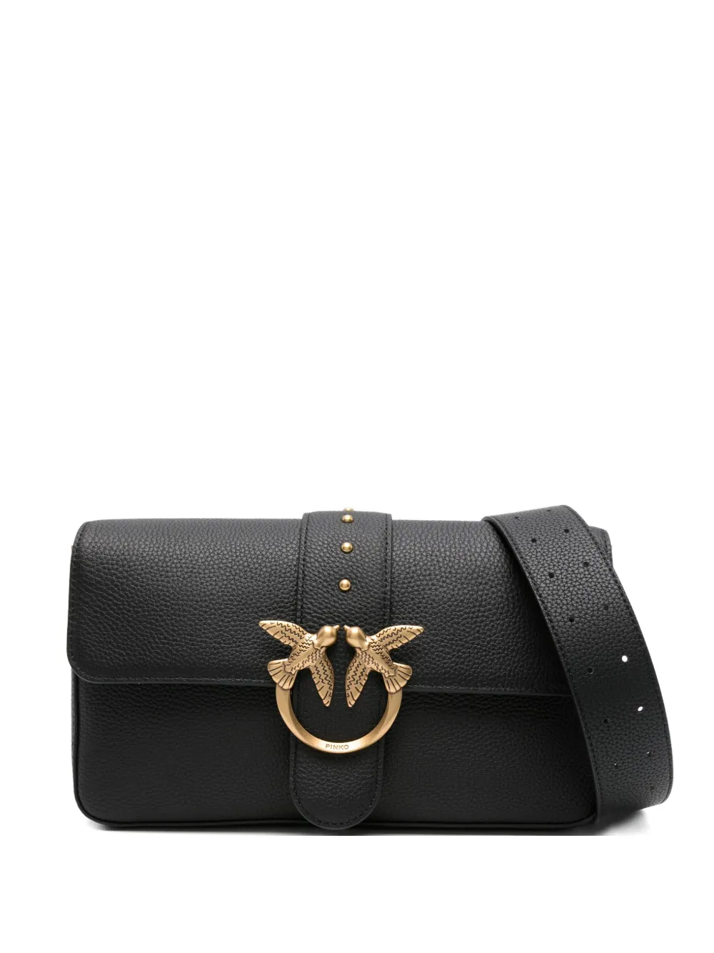 PINKO Love schoudertas met studs Zwart