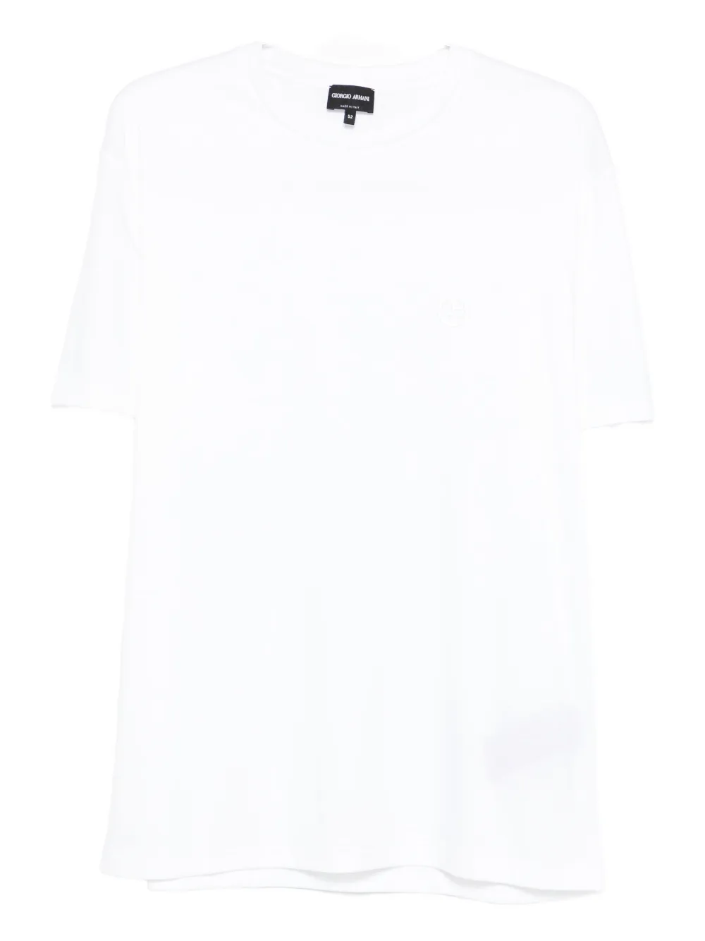 Giorgio Armani Crew-neck Cotton T-shirt In White