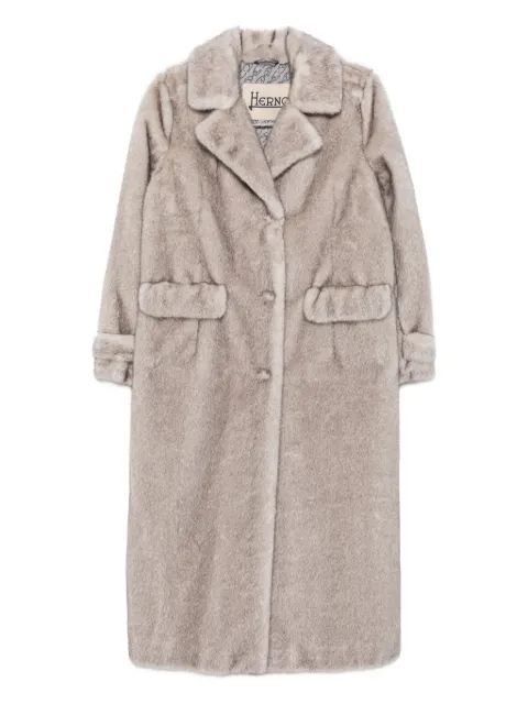 Herno notched-lapel welt-flap-pocket coat