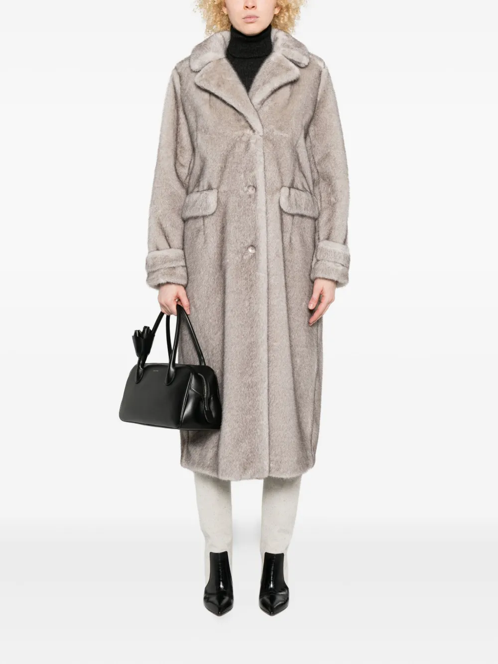 Herno Notched-lapel Welt-flap-pocket Coat In Gray