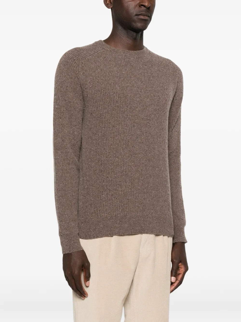 Woolrich Geribbelde sweater met ronde hals Bruin