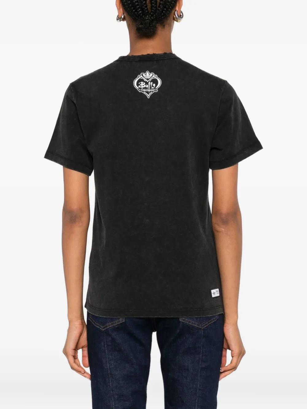 adidas T-shirt met grafische print Zwart