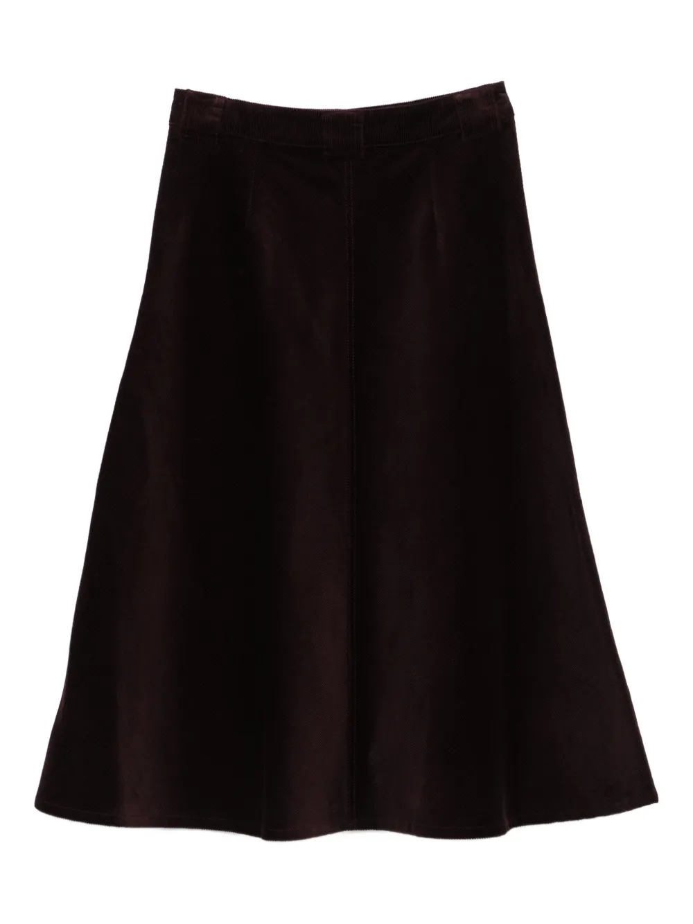 A.P.C. Laurene ribfluwelen flared rok - Rood