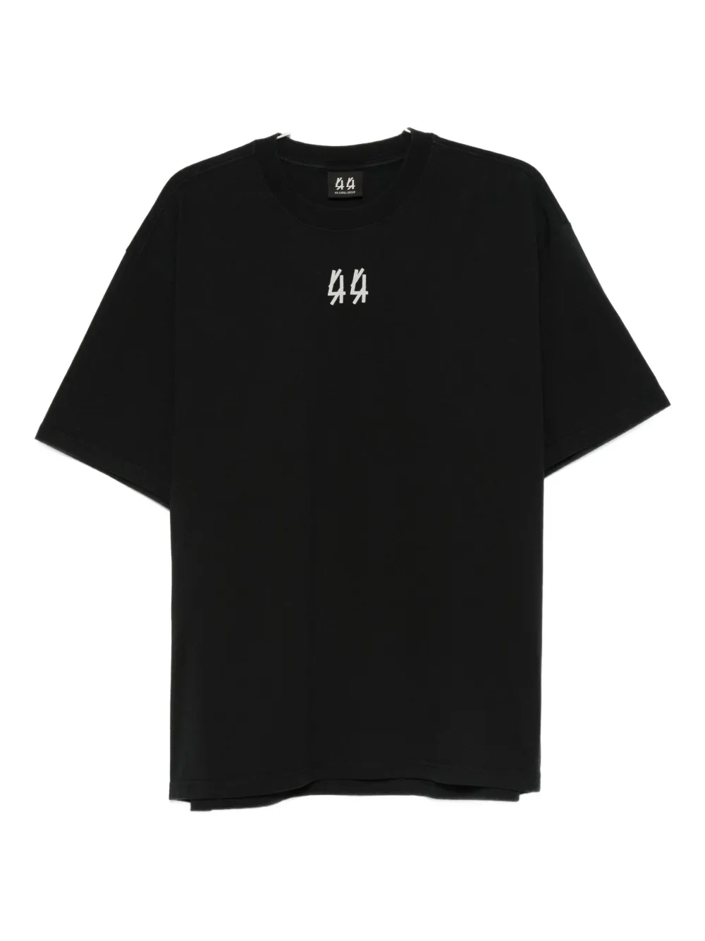 44 LABEL GROUP logo-embroidered cotton T-shirt Zwart