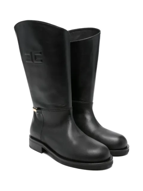Elisabetta Franchi La Mia Bambina logo-embossed buckle boots