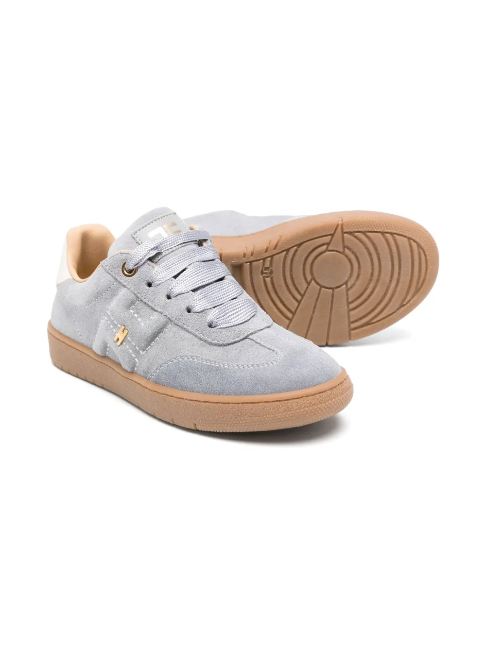 Elisabetta Franchi La Mia Bambina logo-detail suede sneakers Blue