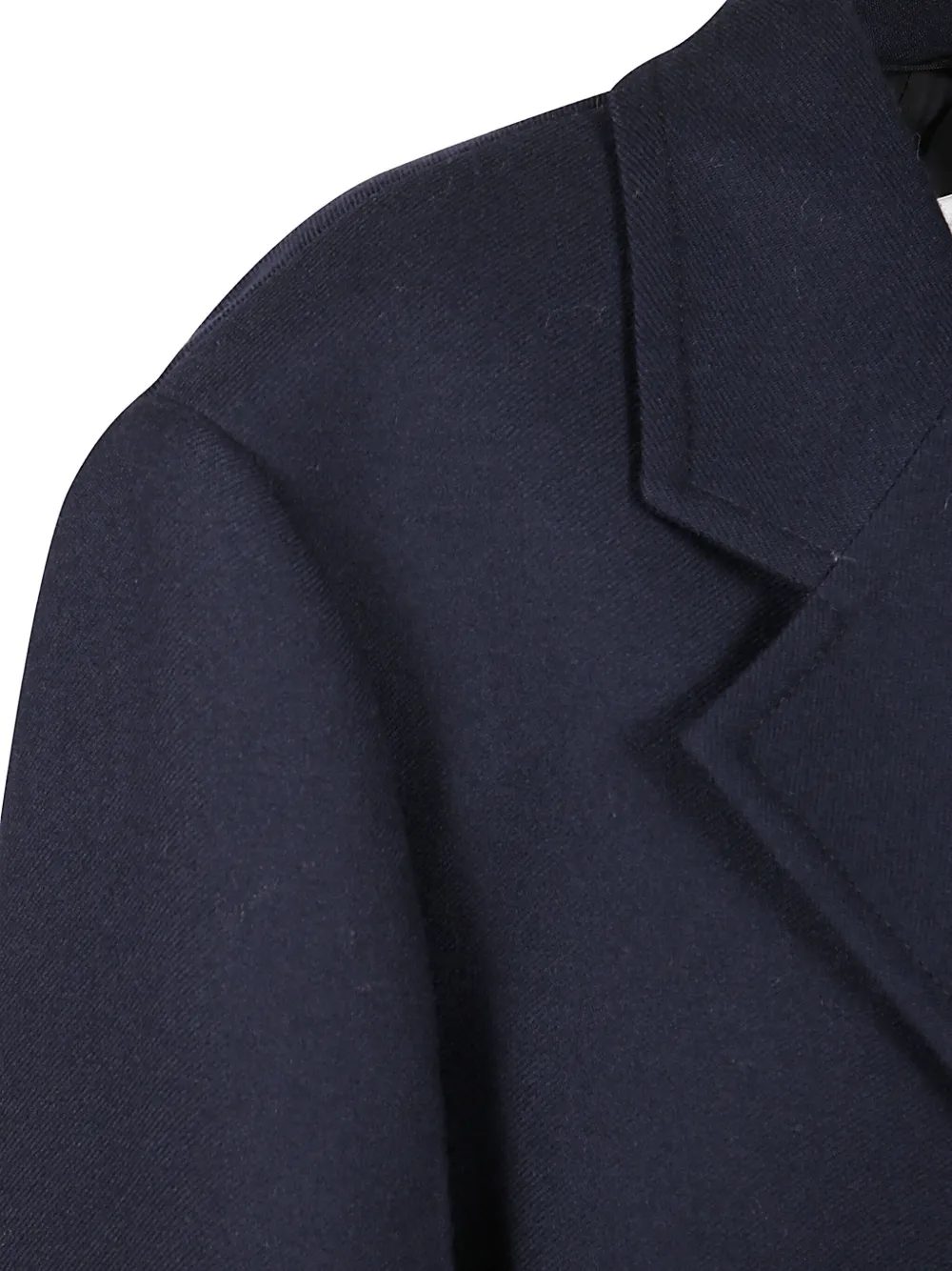 Jil Sander Notched Lapel Coat In Blue